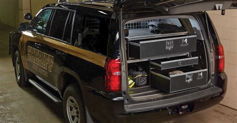 steel organizer box for police suv|strongbox vehicle storage.